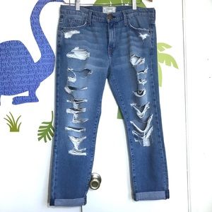 Current Elliot Distressed Boyfriend Jeans Sz 27